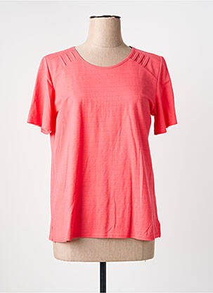 T-shirt coupe droite manches courtes rose GEVANA femme