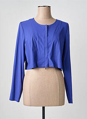 Veste casual col rond bleu 3322 femme