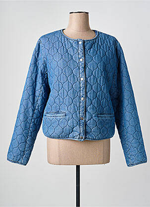 Veste casual col rond bleu YEST femme