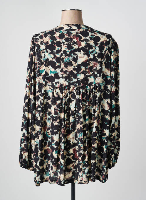 Blouse imprimé fantaisie manches longues noir YEST femme