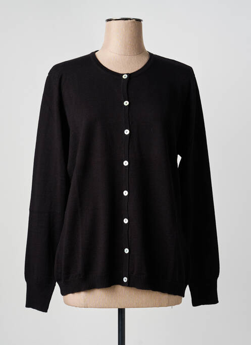 Gilet manches longues resserrée sur le bas noir FINETTE femme