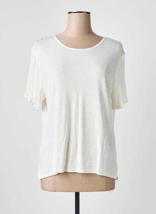 Top manches courtes manches courtes blanc GEVANA femme