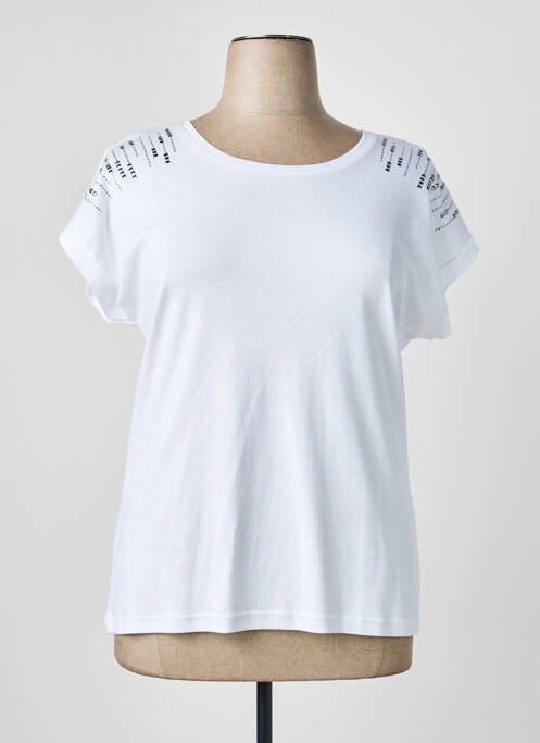 Top manches courtes manches courtes blanc GEVANA femme