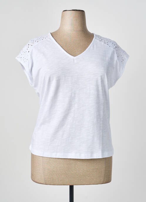 Top manches courtes manches courtes blanc YEST femme