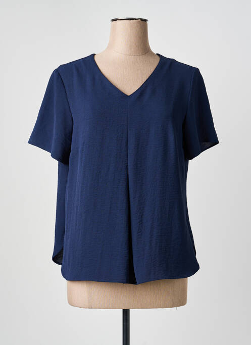 Top manches courtes manches courtes bleu GEVANA femme