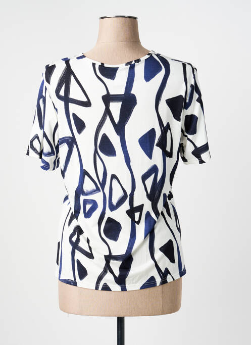 Top imprimé fantaisie manches courtes bleu GEVANA femme