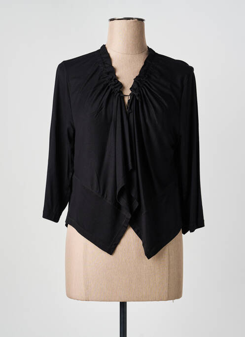 Top col v manches longues noir 3322 femme