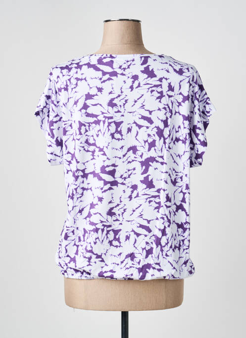 Top imprimé fantaisie manches courtes violet YEST femme