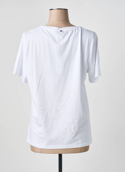 T-shirt coupe droite manches courtes blanc YEST femme