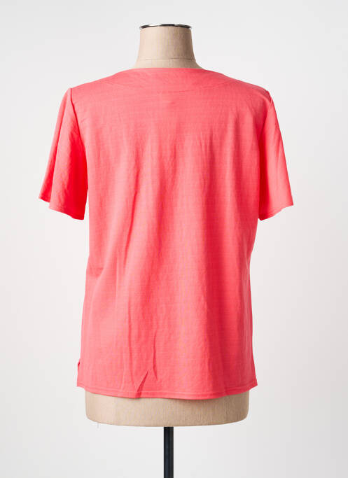 T-shirt coupe droite manches courtes rose GEVANA femme