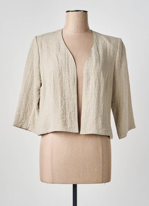 Veste casual coupe droite beige GEVANA femme