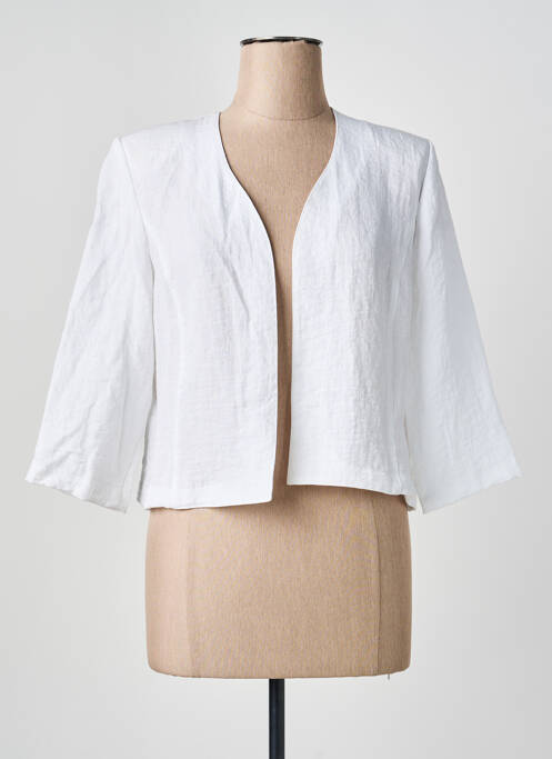 Veste casual coupe droite blanc GEVANA femme