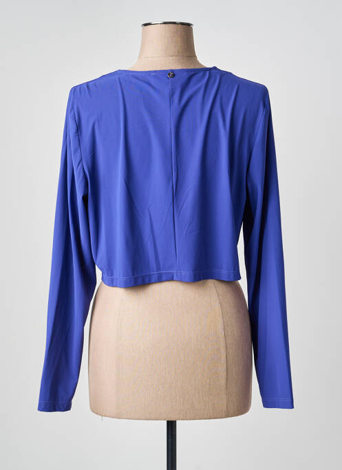 Veste casual col rond bleu 3322 femme