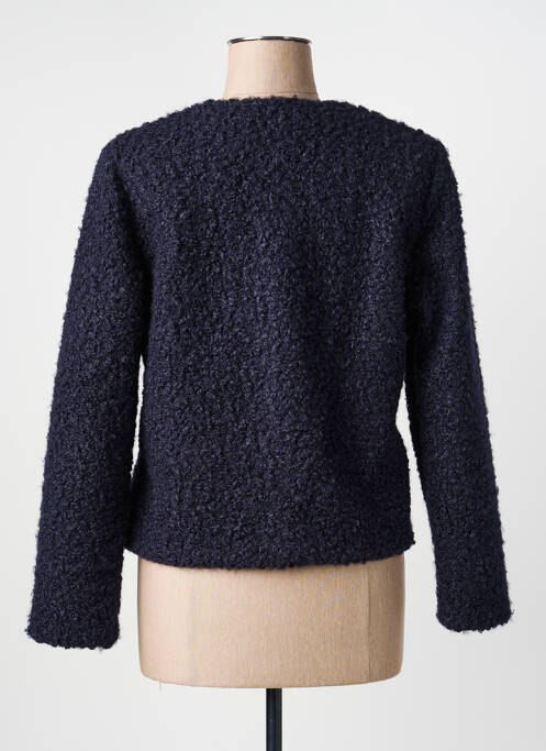 Veste casual col rond bleu GEVANA femme