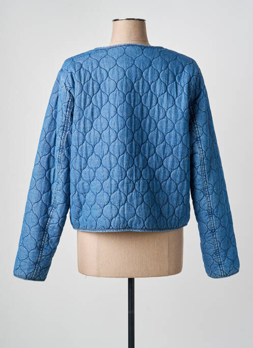 Veste casual col rond bleu YEST femme