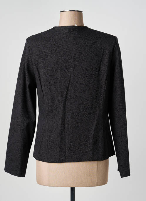 Veste casual col rond noir GEVANA femme