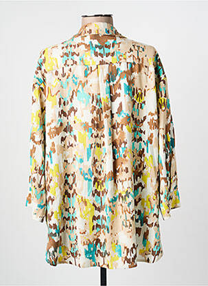 Chemisier tissage crêpe manches 3/4 beige YEST femme