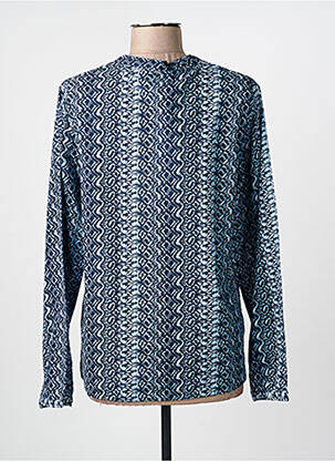 Blouse imprimé fantaisie manches longues bleu LE PETIT BAIGNEUR femme
