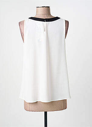 Top coupe fluide sans manche beige GEVANA femme