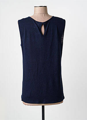 Top stretch sans manche bleu GEVANA femme