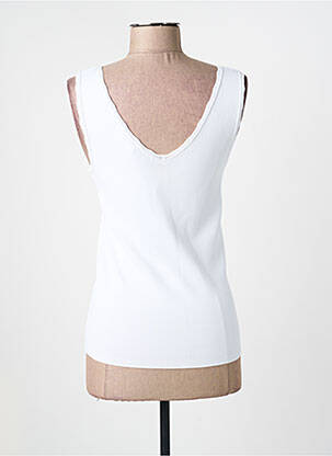 Top stretch sans manche blanc YEST femme