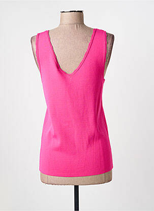 Top tissage jersey sans manche rose YEST femme