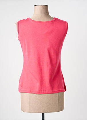 Débardeur stretch sans manche rose GEVANA femme