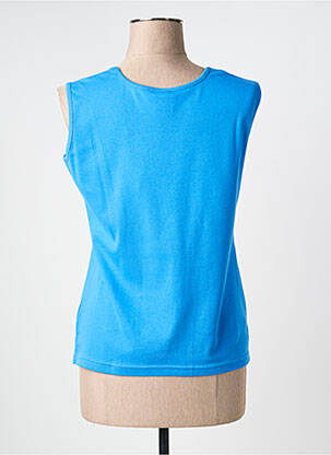 Débardeur stretch sans manche bleu GEVANA femme