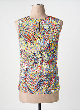 Top stretch sans manche jaune GEVANA femme