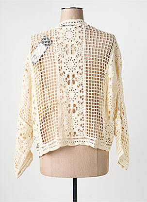 Gilet manches longues coupe cintrée beige YEST femme