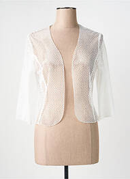 Gilet manches longues manches 3/4 blanc GEVANA femme