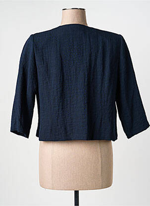 Boléro tissage crêpe bleu GEVANA femme