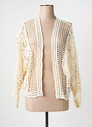 Gilet manches longues coupe cintrée beige YEST femme