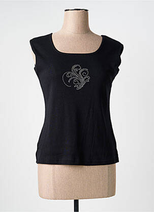 Débardeur stretch sans manche noir GEVANA femme