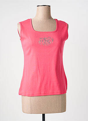 Débardeur stretch sans manche rose GEVANA femme