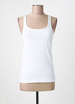 Top stretch fines bretelles blanc YEST femme