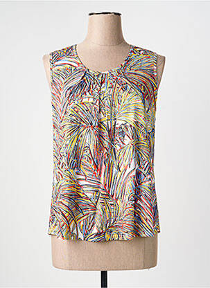 Top stretch sans manche jaune GEVANA femme