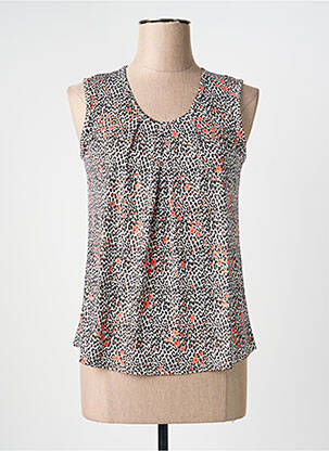 Top stretch sans manche noir GEVANA femme