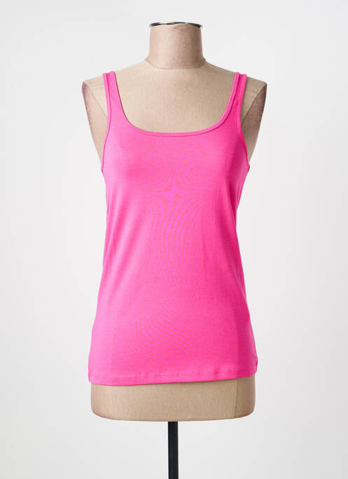 Top tissage jersey fines bretelles rose YEST femme