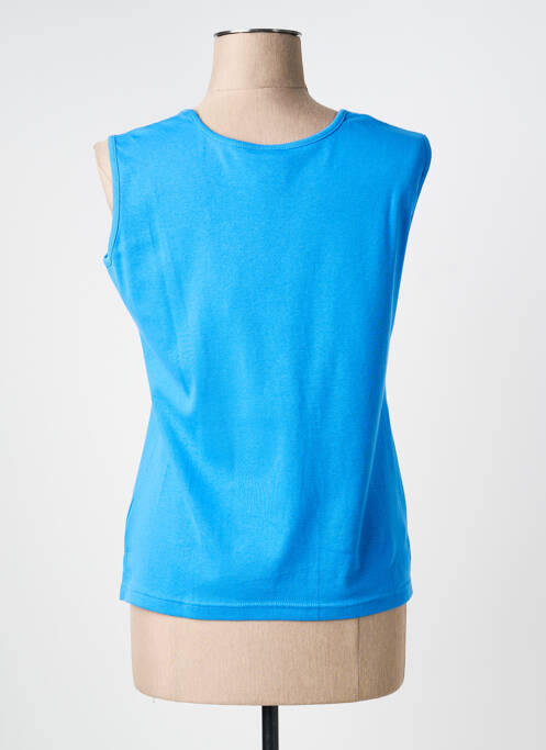 Débardeur stretch sans manche bleu GEVANA femme