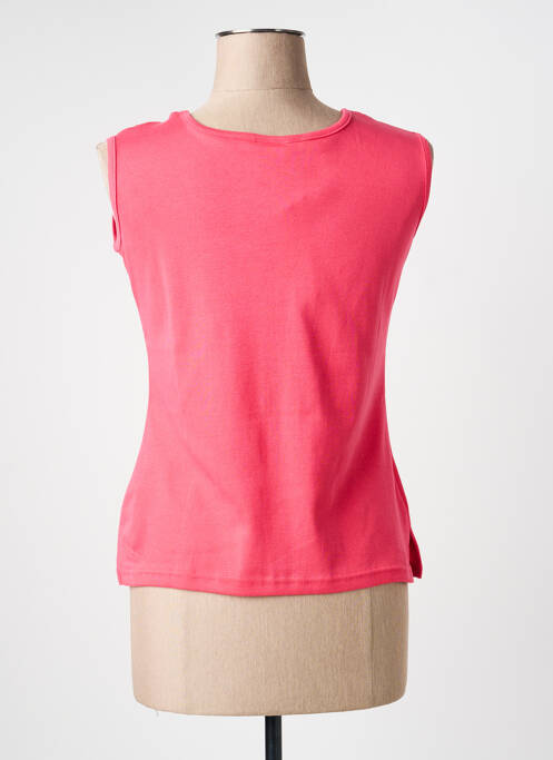 Débardeur stretch sans manche rose GEVANA femme