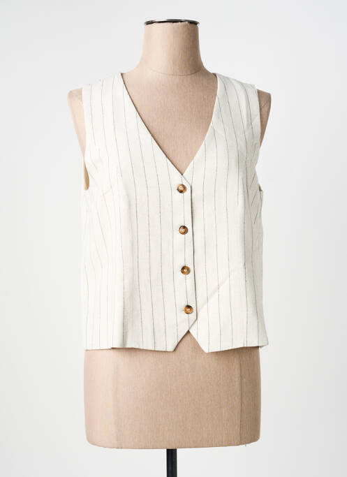 Gilet sans manche poches beige ESQUALO femme