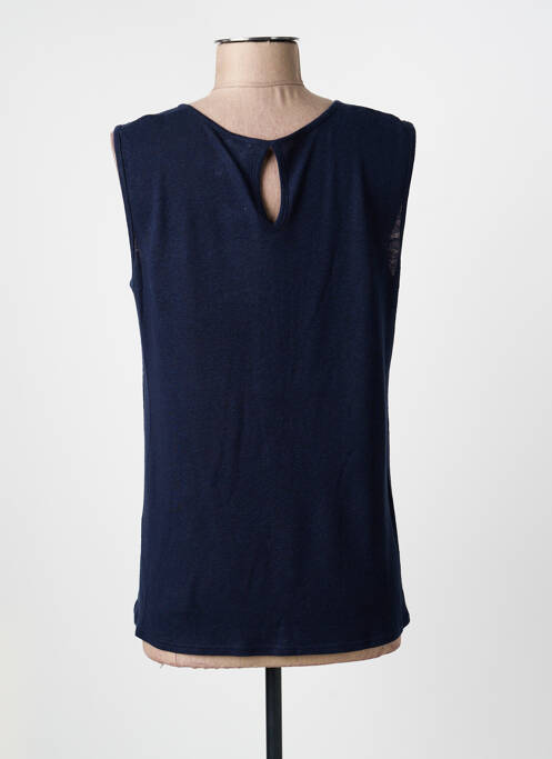 Top stretch sans manche bleu GEVANA femme