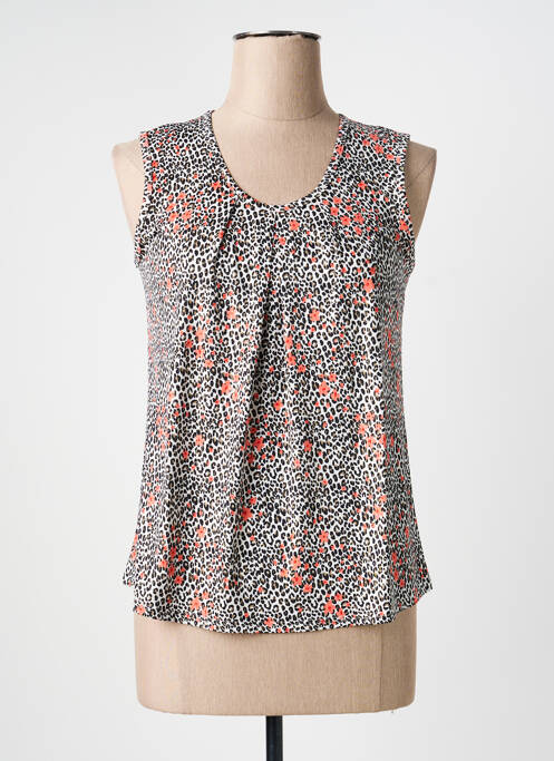 Top stretch sans manche noir GEVANA femme