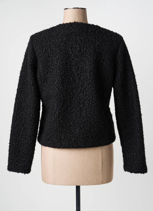 Veste casual col rond noir GEVANA femme