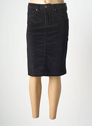 Jupe mi-longue stretch noir GEVANA femme