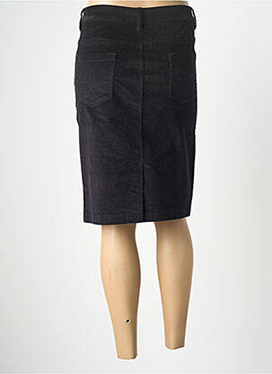 Jupe mi-longue stretch noir GEVANA femme