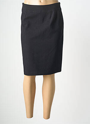 Jupe mi-longue stretch noir GEVANA femme