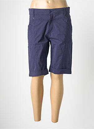 Bermuda tissage popeline taille normale bleu GEVANA femme