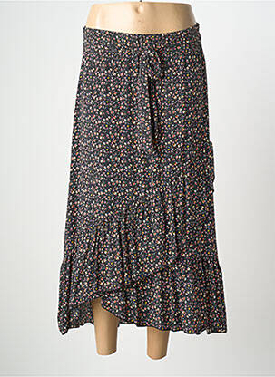 Jupe longue coupe fluide noir QUATTRO femme